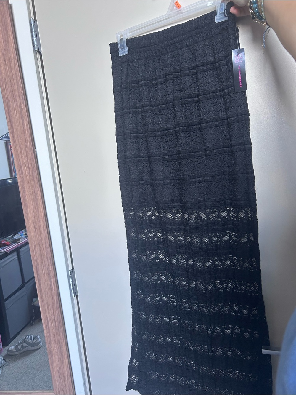 No Boundaries Black Lace Maxi Skirt